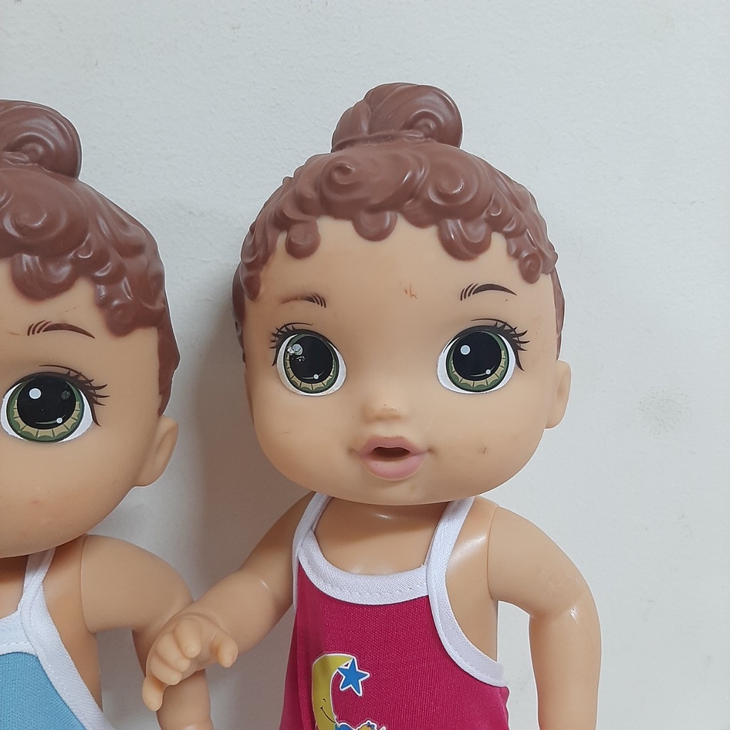 Búp Bê Baby Alive Lil Sounds Hasbro Mỹ Tóc Nhựa Nâu