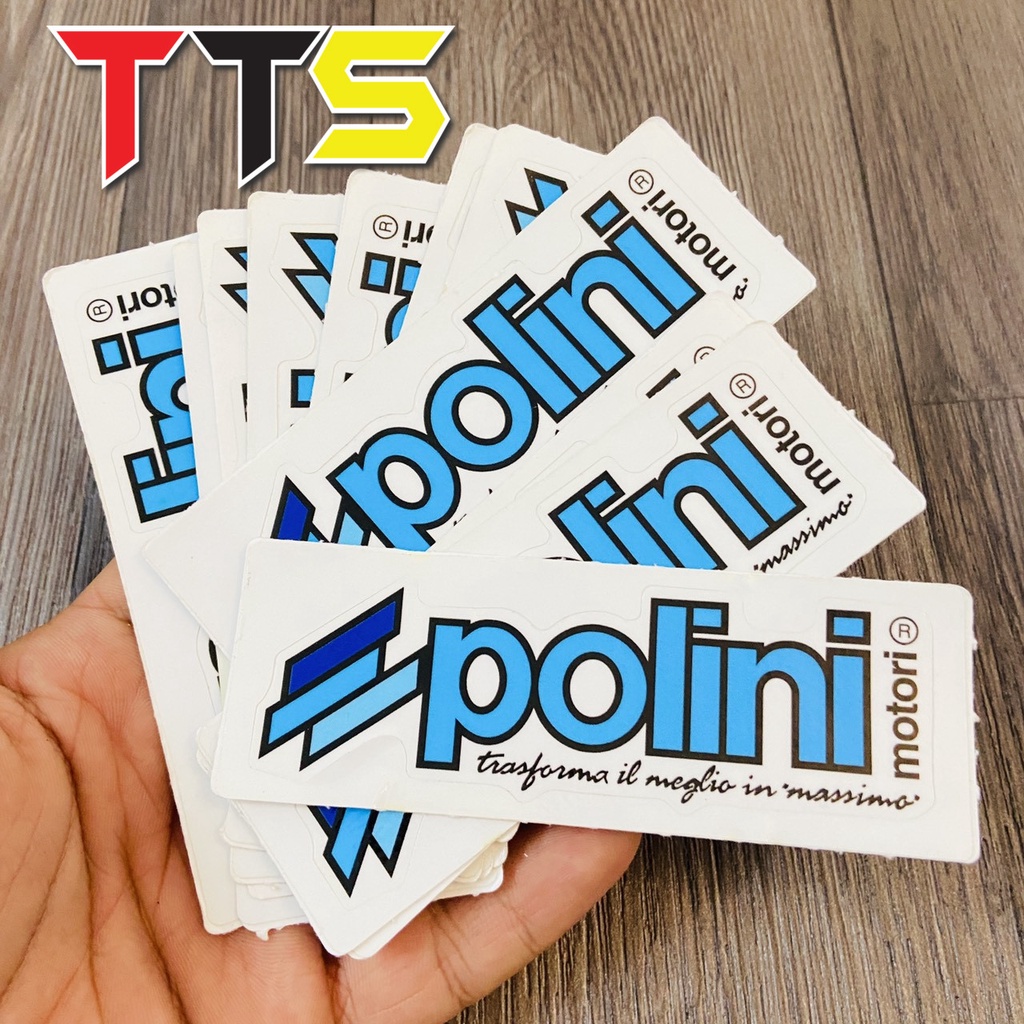 Tem logo nhựa pvc chống nước sử dụng dán trang trí xe máy, nón bảo hiểm SHOWA, POLINI, HRC, REPSON