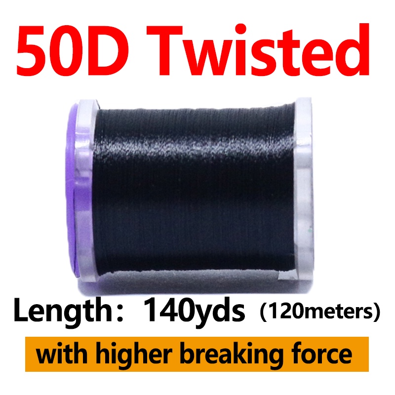 Cuộn Chỉ Xoắn Siêu Chắc 50D 12/0 140yds/spool 14-22# Cuộn Dây Câu Cá Chất Liệu Nhanh Khô Cao Cấp Tiện Lợi Dễ Sử Dụng