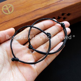 Combo 2 Vòng Tay Chỉ Đen Cá Tính, May Mắn, Vòng Tay Phong Thuỷ, Chuỗi Hạt S50 - Bead Art