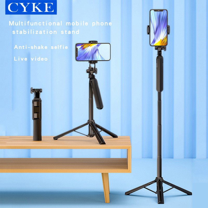 ℗Còn hàng Bộ ổn định video Gậy tự sướng Chân máy điện thoại Gimbal Bluetooth Tripod Selfie Light Fill Monopod