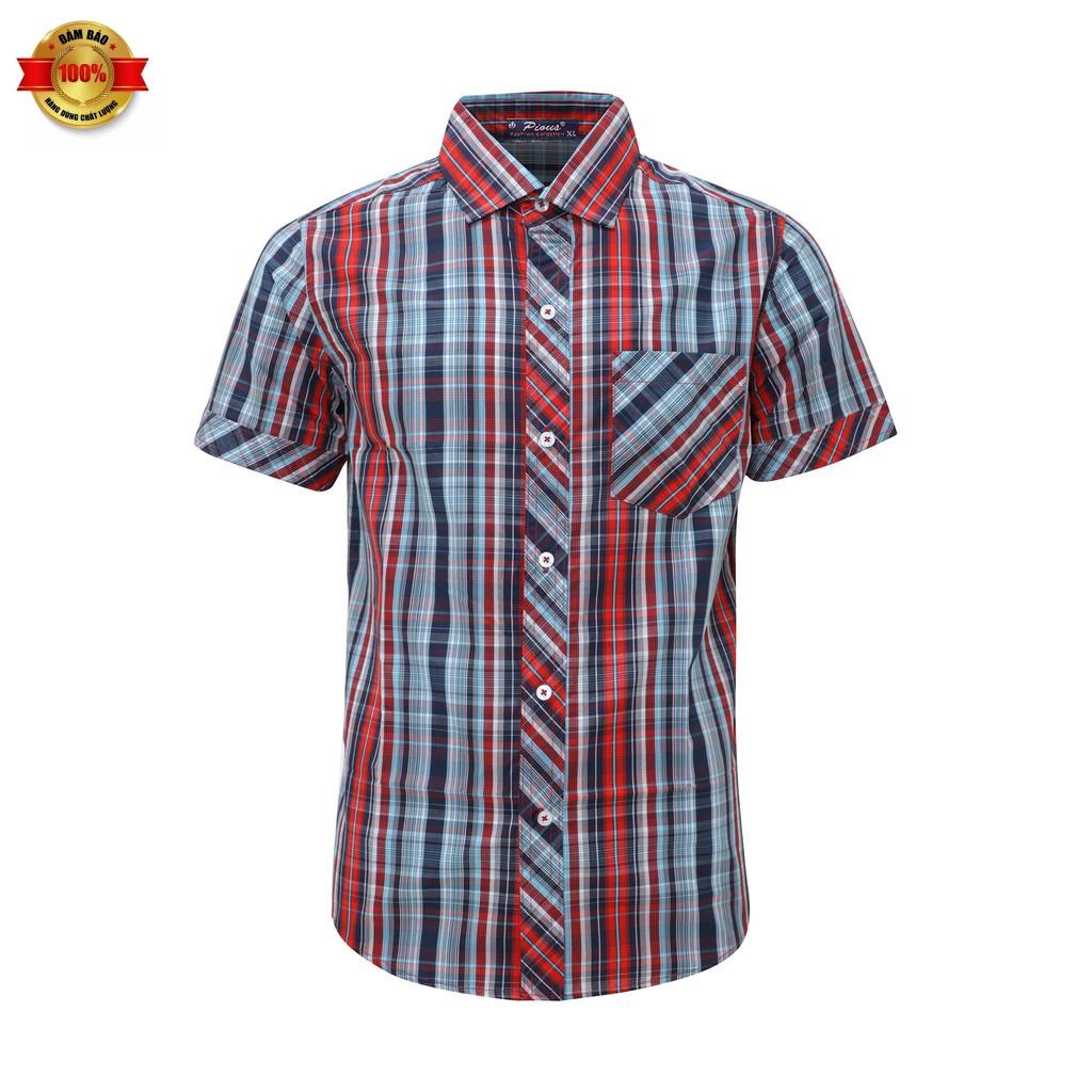Áo sơ mi nam caro cao cấp ngắn tay TTS haha814