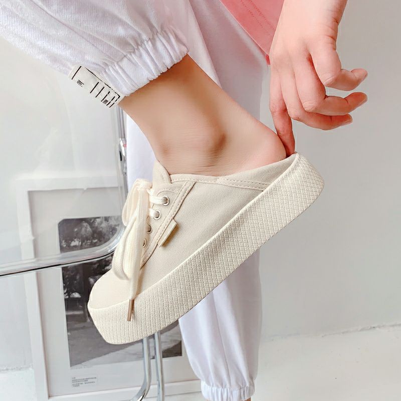 6:30PM Order Mã 006 Giày sneaker ulzzang đế cao dáng bánh mì đạp gót