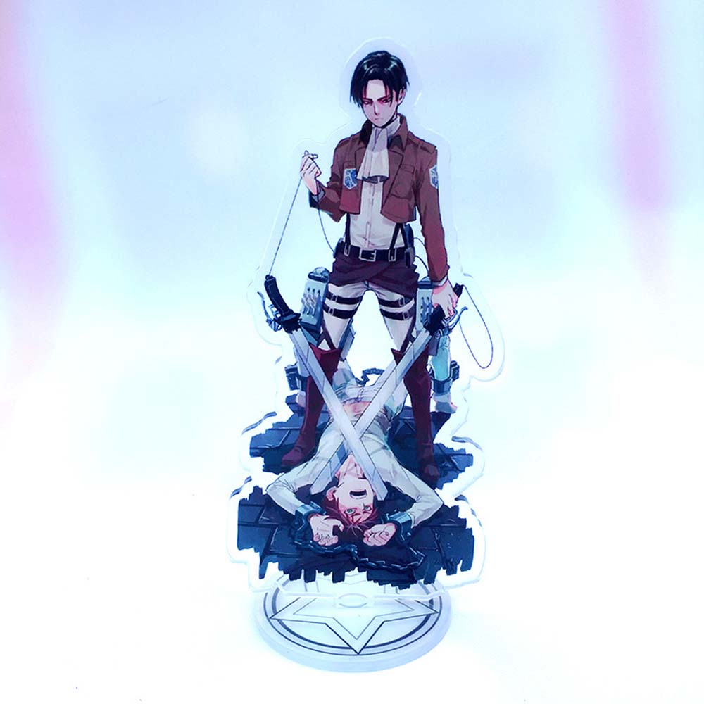 Mô Hình Nhân Vật Levi Ackerman Eren Jaeger Trong Attack On Titan Hai Mặt Để Bàn Trang Trí Diy 15cm