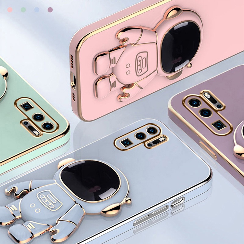 Ốp điện thoại Koosuk bằng silicon mềm có giá đỡ hình phi hành gia dành cho Samsung Galaxy Note 10 Plus 20 Ultra