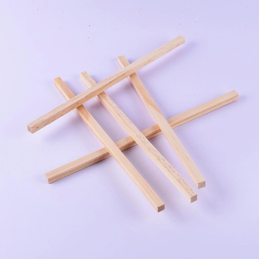 Set 5 Que Gỗ Thông Làm Mô Hình Cỡ 1x1 X 20cm