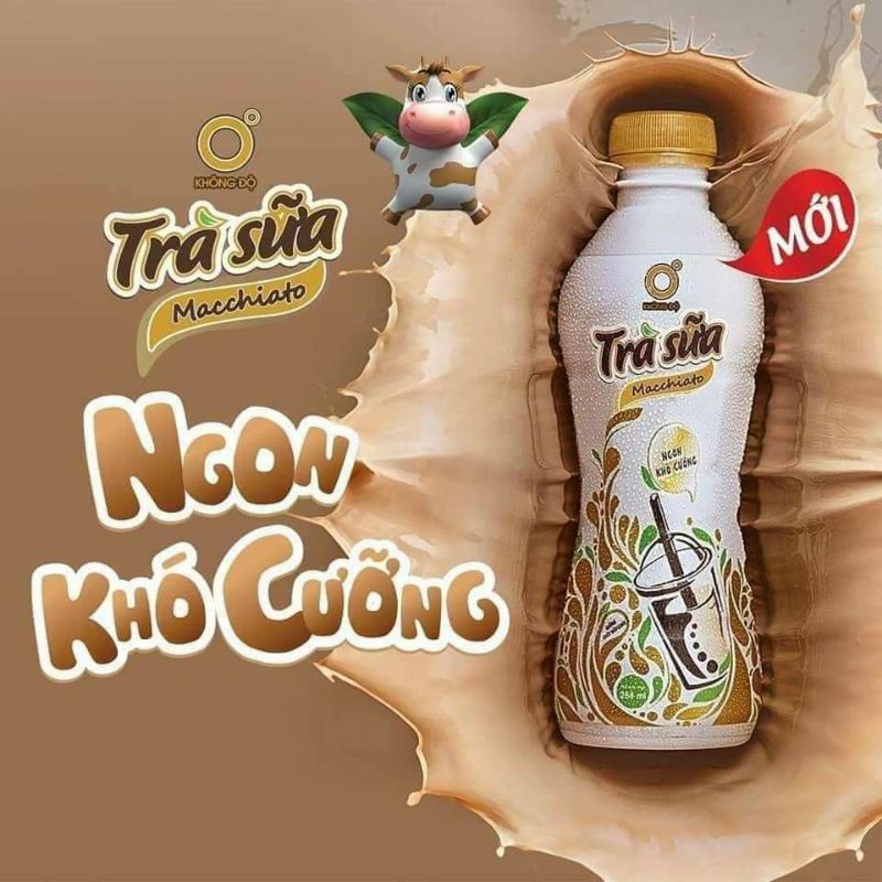 siêu rẻ Lốc 6 chai Trà sữa Macchiato của thương hiệu KHÔNG ĐỘ