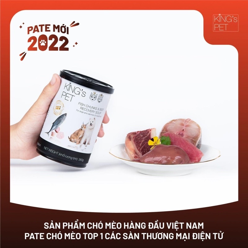 Pate tươi cho mèo KING'S PET lon 380gram