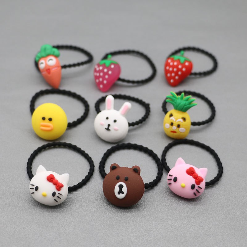 (Butgiasi) Thun Buộc Tóc Cột Tóc Hoạt Hình Cute