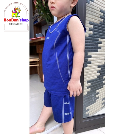 (TLT02_ảnh thật) Bộ thun lạnh trai siêu mát lạnh kiểu dáng thể thao giá siêu rẻ cho bé 1t-5t