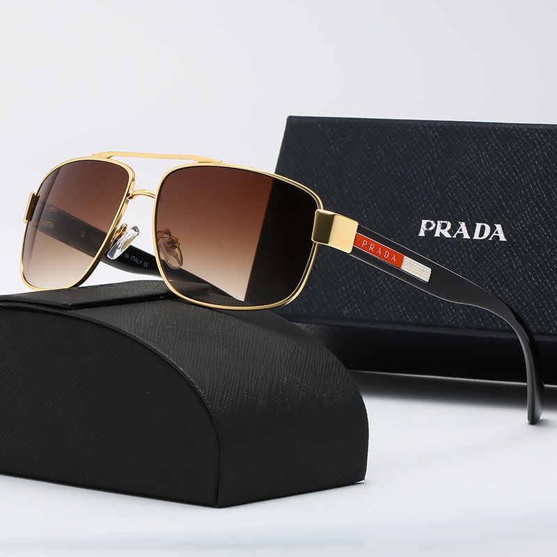 Kính Mát Hiệu Prada Kèm Hộp Đựng Thời Trang Cho Nam Nữ