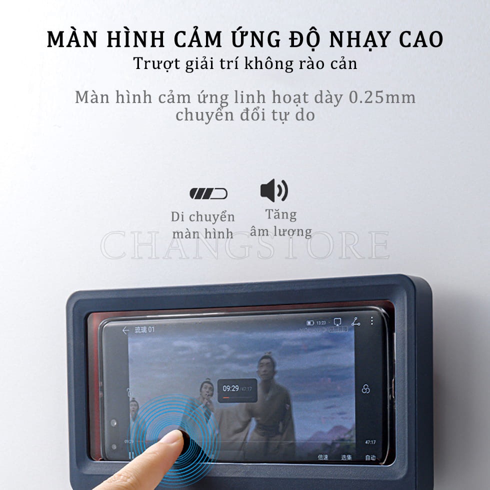 [5❤️][FREESHIP] HỘP ĐỰNG ĐIỆN THOẠI DÁN TƯỜNG CHỐGN THẤM NƯỚC CÓ MÓC TREO TIỆN DỤNG CHO NHÀ TẮM [HCM]