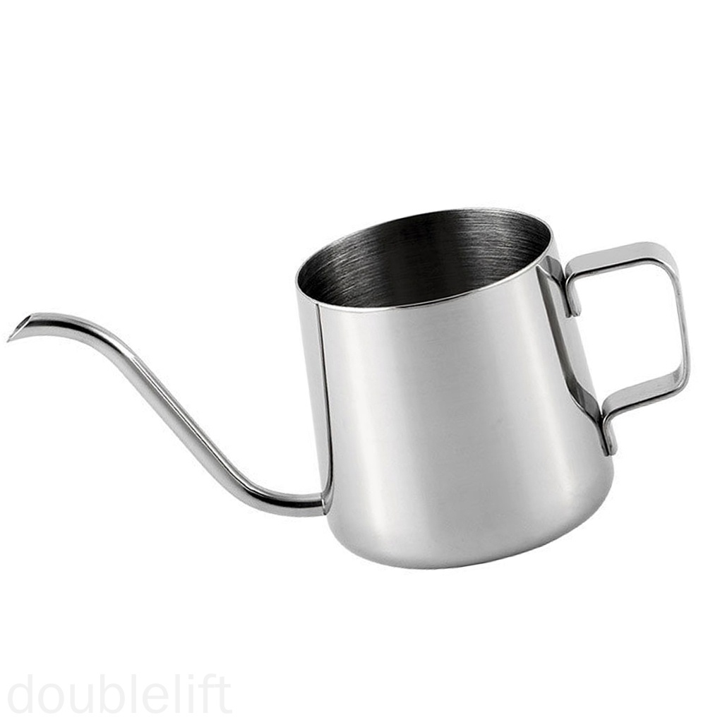 Stainless Steel Coffee Pot Gooseneck Drip Coffee Pot Kettle Teapot for Cafe House Home 250ml doublelift store