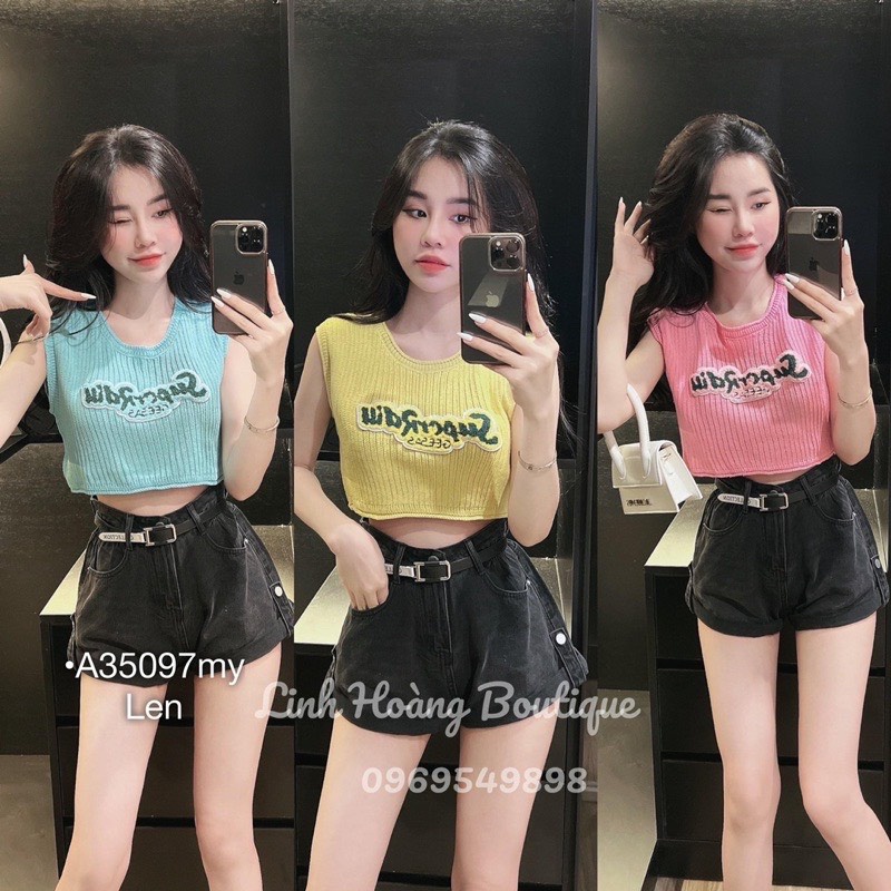 ÁO LEN CROPTOP SÁT NÁCH