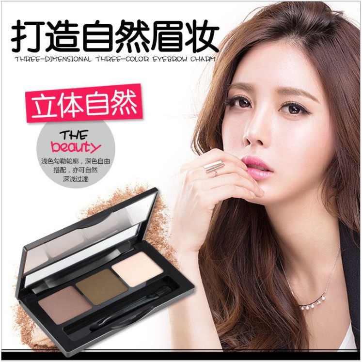Hộp kẻ lông mày Powder 3 ô kèm chổi - Sammi beauty - D3 | BigBuy360 - bigbuy360.vn
