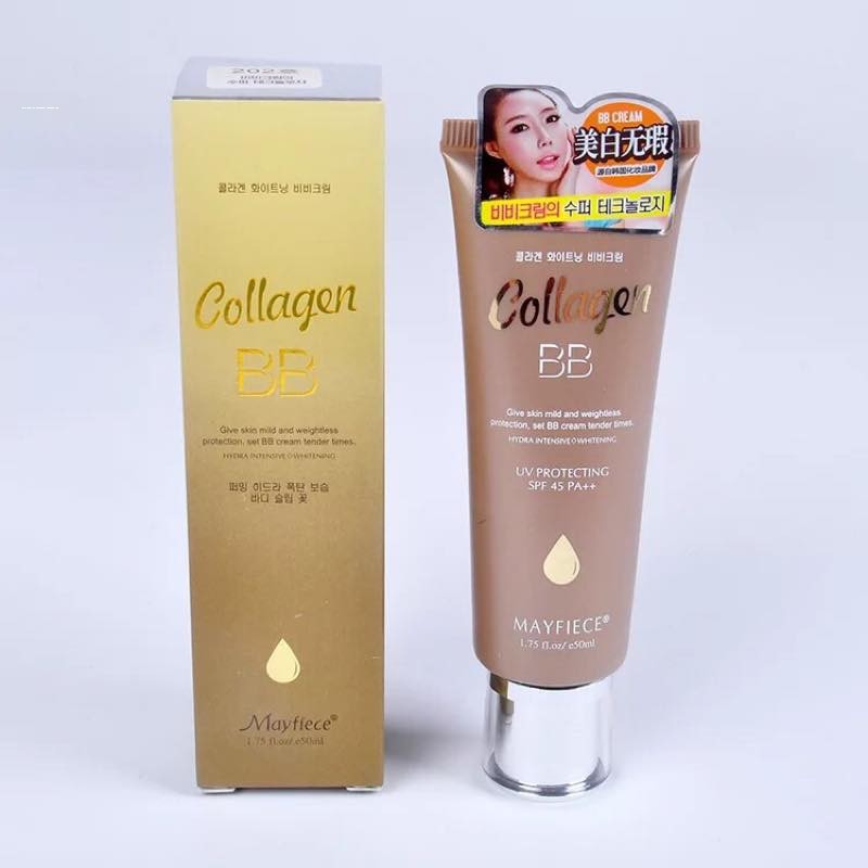 Kem Nền Collagen Che Khuyết Điểm BB Mayfiece Hàn Quốc