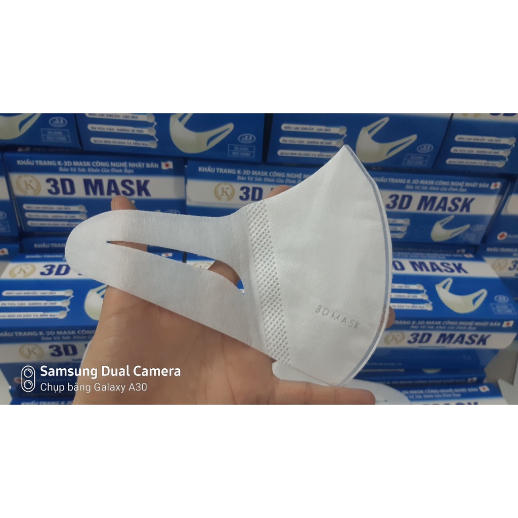 Hộp 50 Khẩu Trang K 3D Mask Size M màu trắng