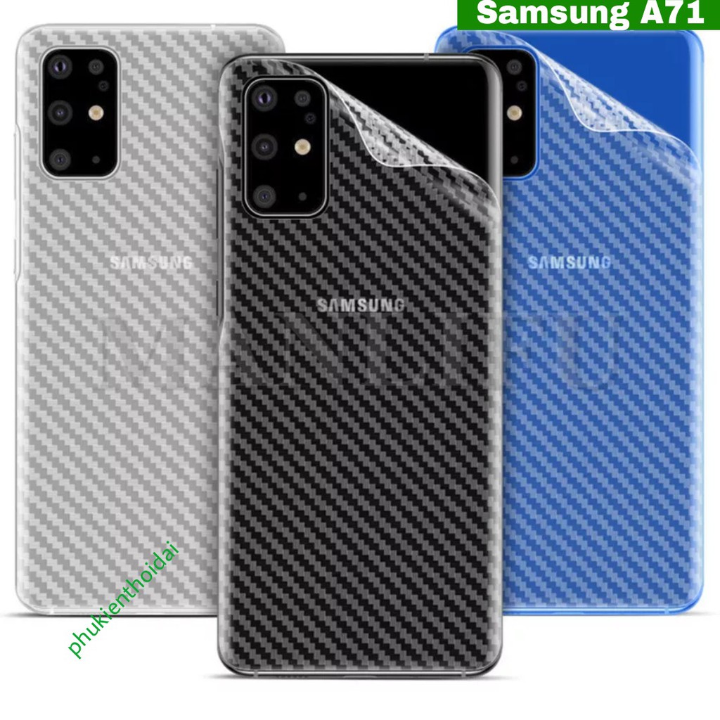 Dán lưng CarBon Samsung A71 FREESHIP Từ 50k vân caro chống mồ hôi