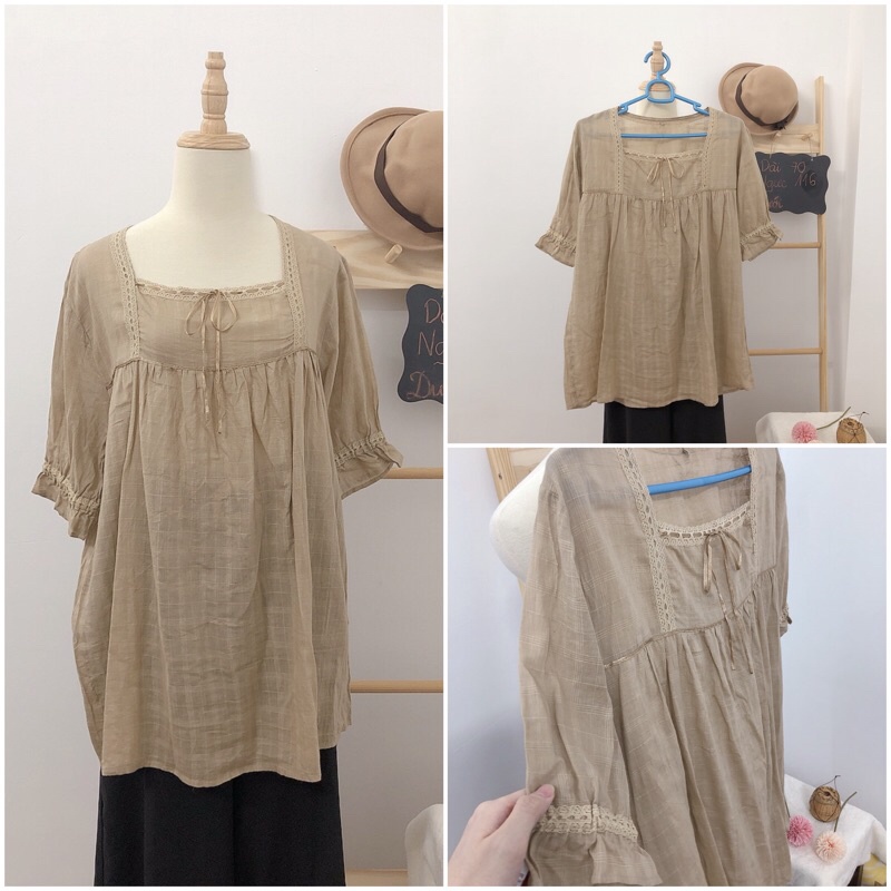 Áo kiểu Mori Girl áo xô xinh