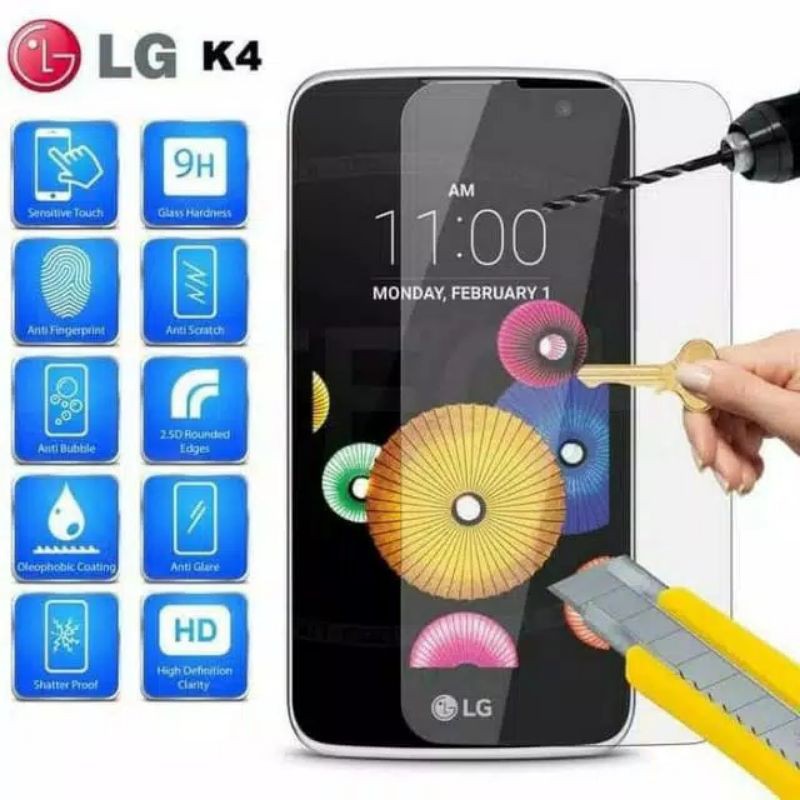 Kính Cường Lực Chống Trầy Cho Lg Stylus 2 3 Lg G6 G3 G4 K4 K10 Magna V30