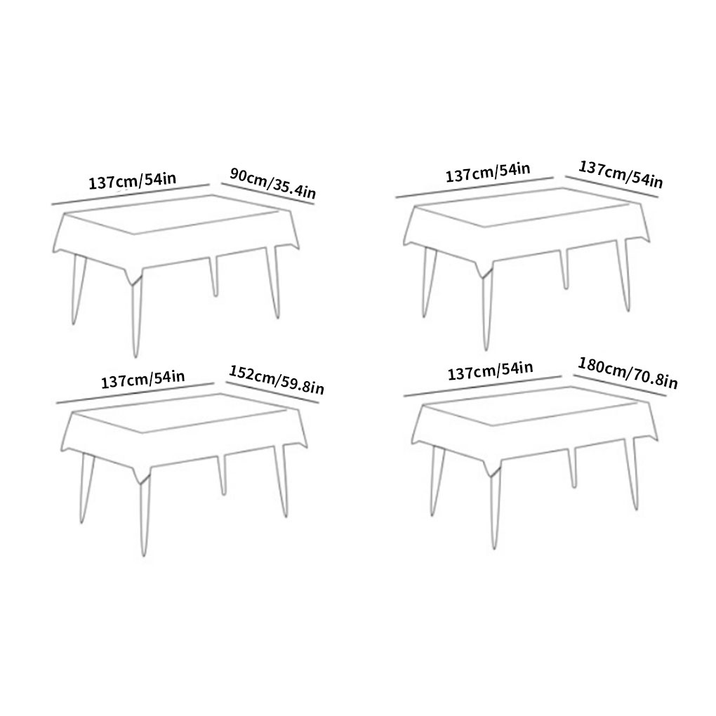 [Choosewho1] Waterproof PVC Coffee Tablecloth Spillproof Table Protector Mat Dining Room Table Cover