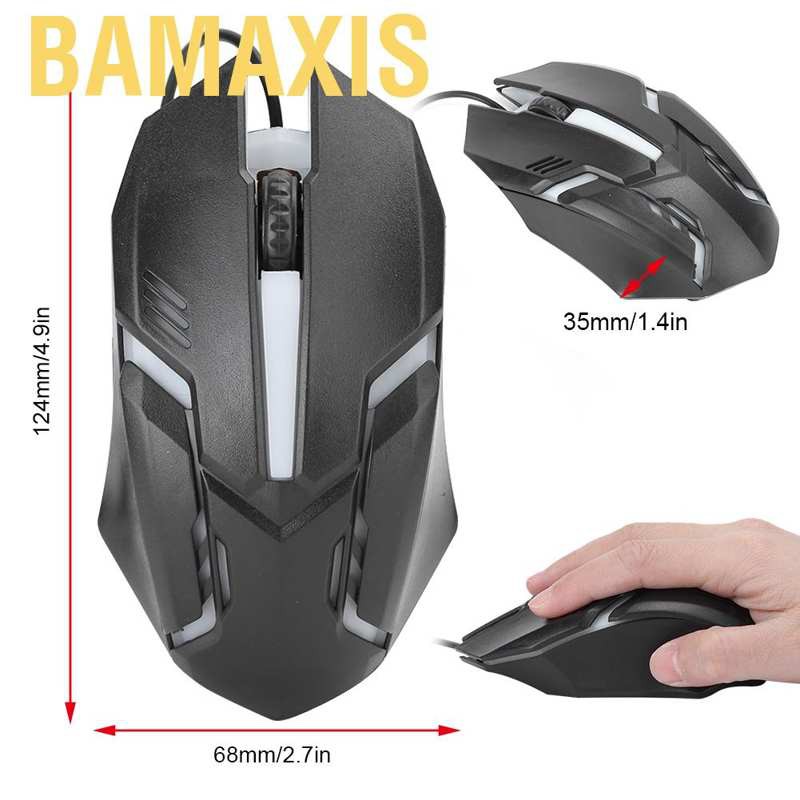 Chuột Quang Chơi Game Bamaxis Có Dây Cho Pc Laptop Notebook