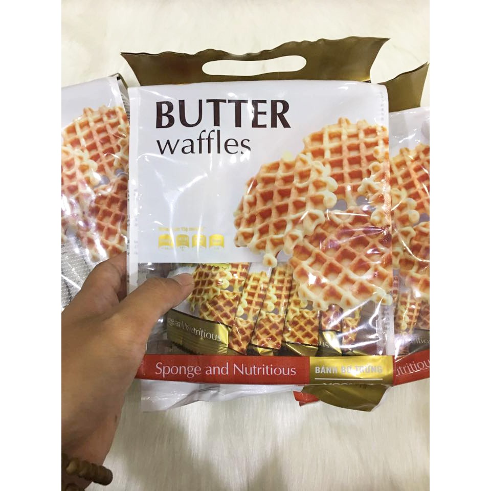 01 Túi x 12 gói x 180gr Bánh Butter Waffles Richy Bơ Trứng Tổ Ong