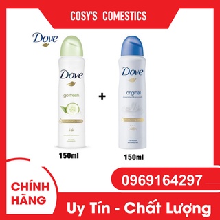 Xịt khử mùi dove mỹ dành cho nữ hiệu quả 48h