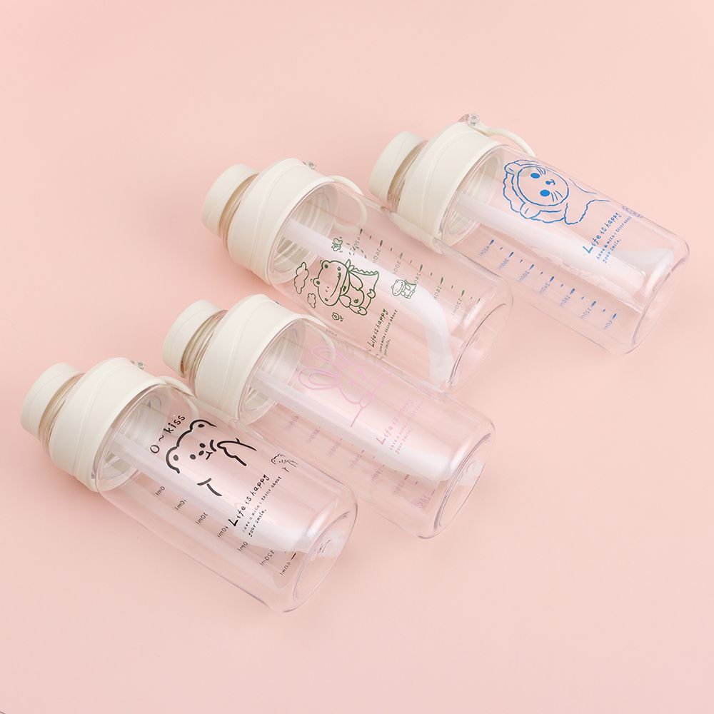 Bình nước thể thao nhiều màu sắc họa tiết nhỏ gọn dành cho học sinh và người lớn