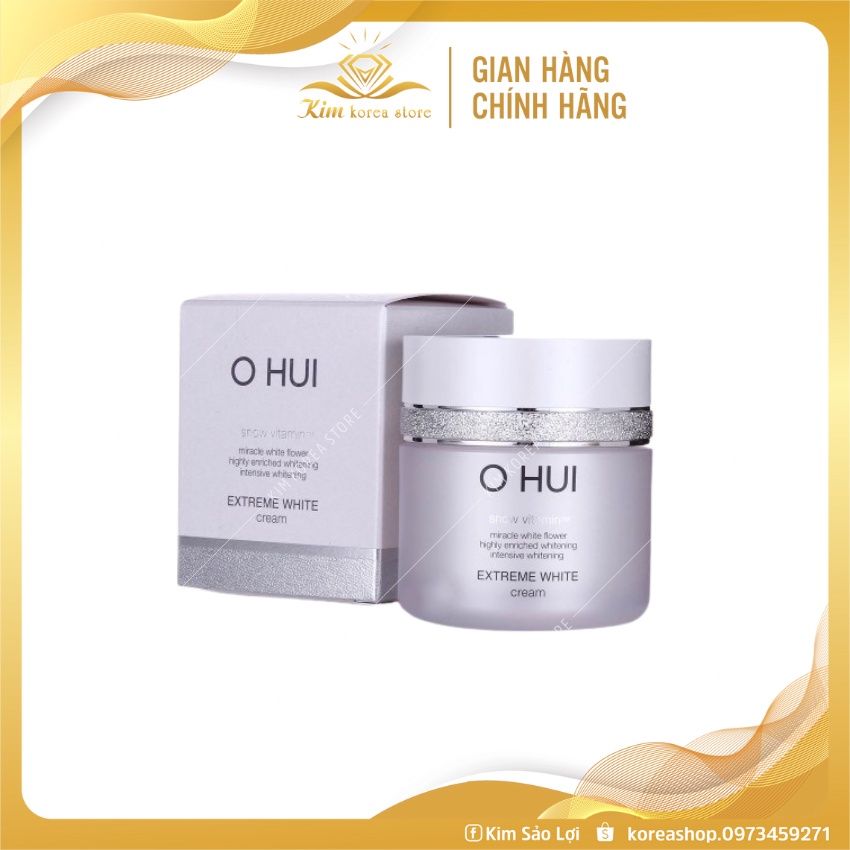 Kem dưỡng trắng da cấp ẩm làm mờ thâm sạm chống lão hóa Ohui Extreme white cream snow vitamin