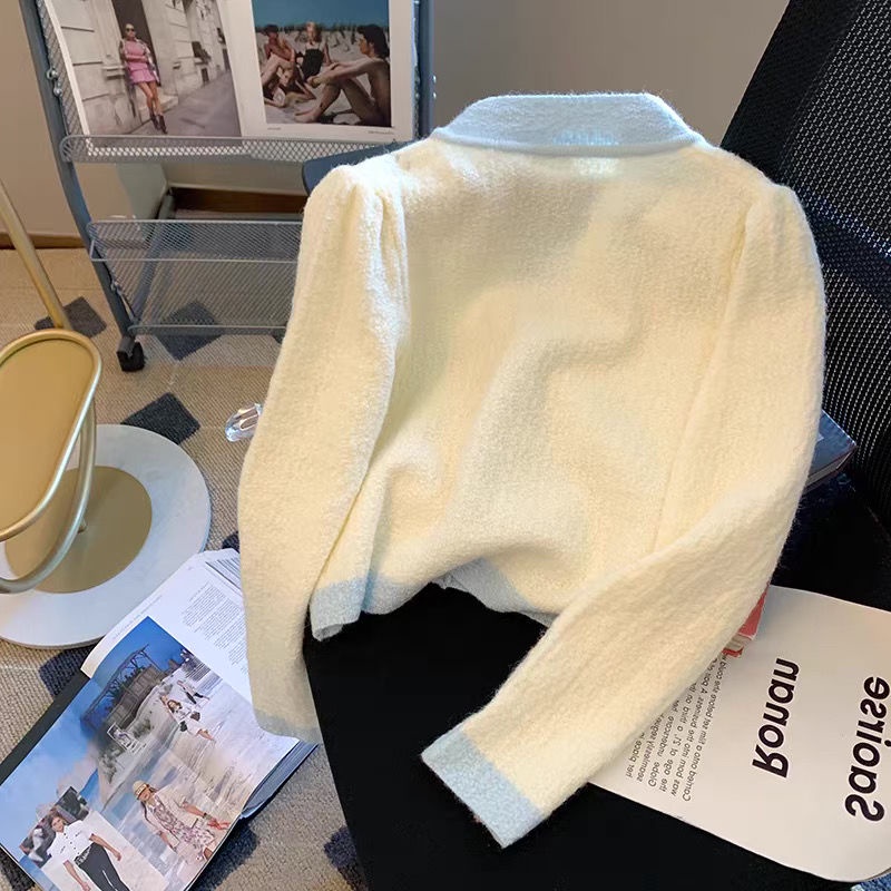 Áo Khoác Cardigan Dệt Kim Tay Dài Dáng Ngắn Thời Trang  tao bao