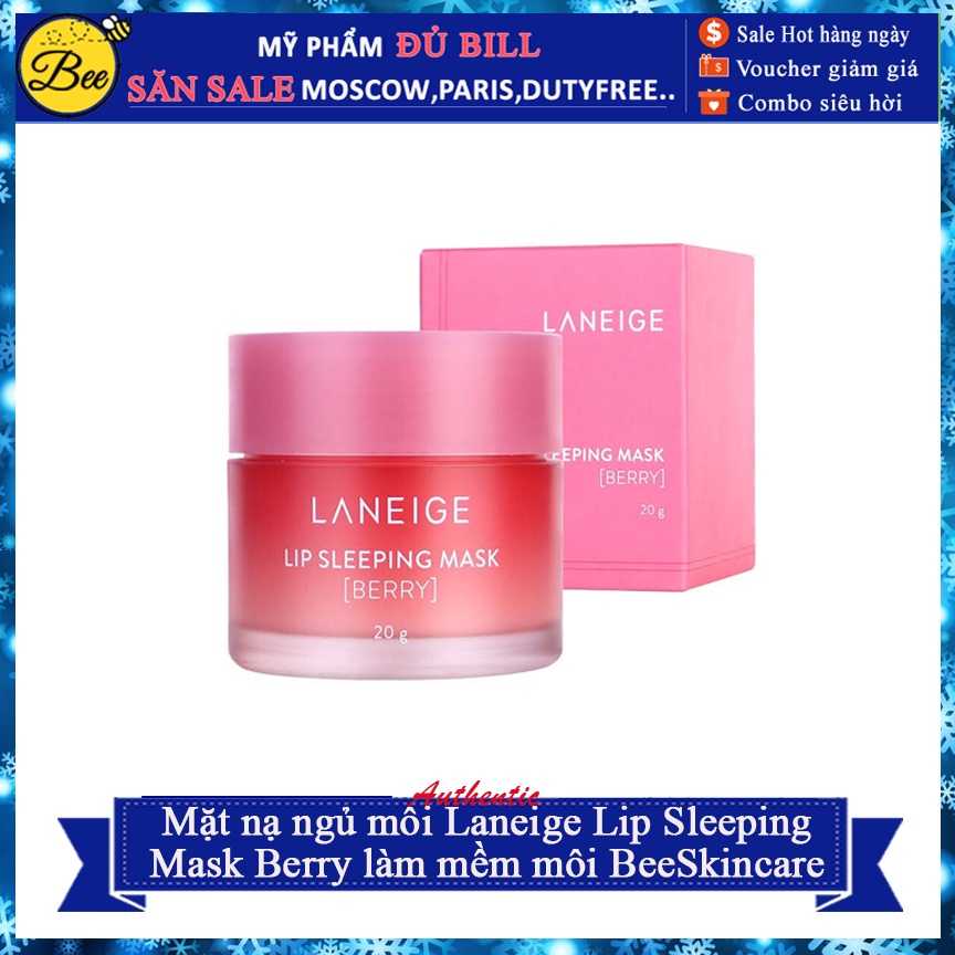 Mặt nạ ngủ môi Laneige Lip Sleeping Mask Berry làm mềm môi BeeSkincare