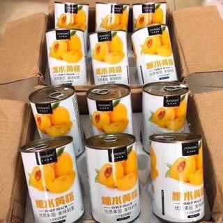 Đào ngâm đường cát long 430g lon