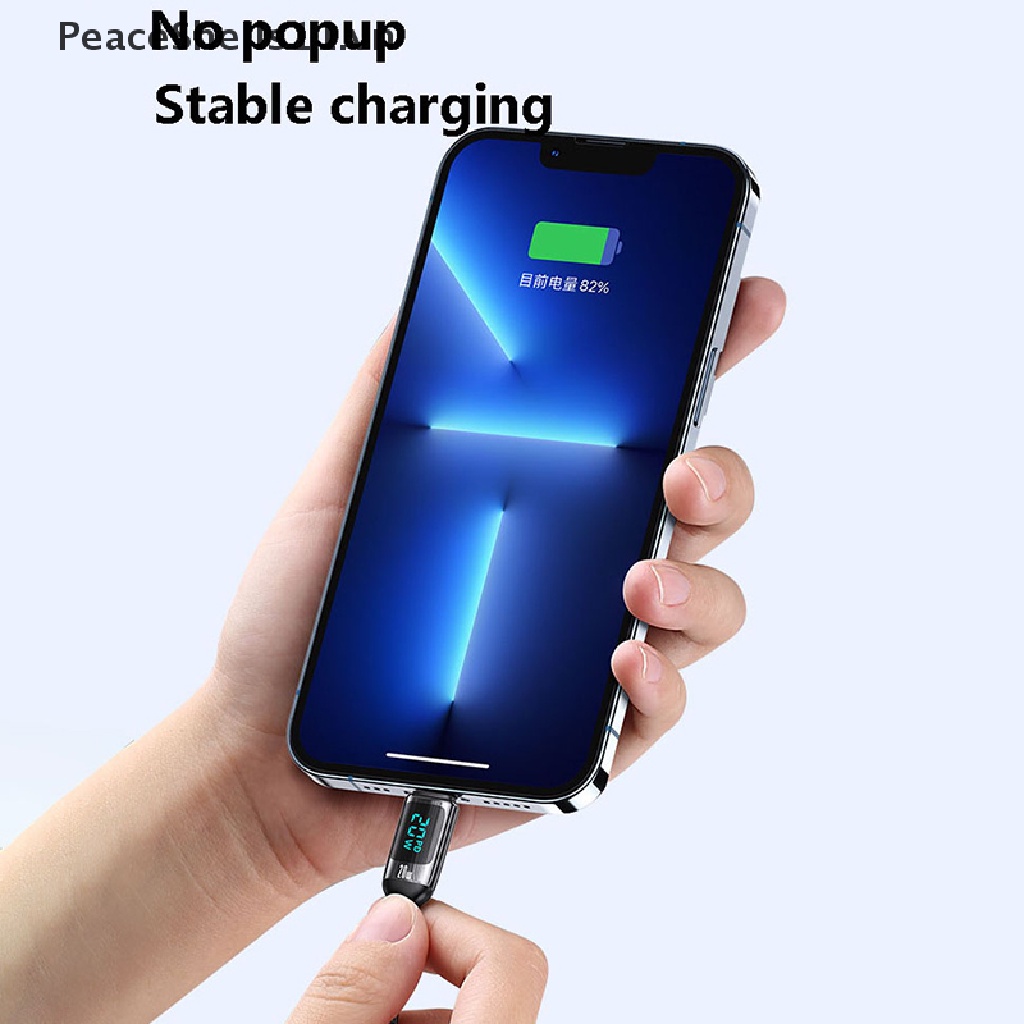 Cáp Sạc Nhanh PD 100W 6A USB Sang Type-c Có Màn Hình LED Cho Điện Thoại