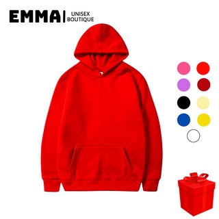 Áo hoodie unisex trơn chất nỉ - nhiều màu - có nón - freesize