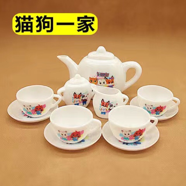 Bộ Đồ Chơi Ấm Trà Chiều Bằng Nhựa Hình Chú Heo Dễ Thương Cho Bé