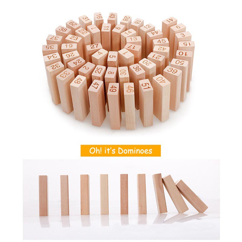 Bộ Trò Chơi Jenga Uno Stako 51 Bằng Gỗ A138 Màu Nâu