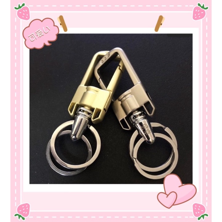 Móc Chìa Khoá Ô Tô Xe Máy BAZO Móc Khoá Chính Hãng Làm Từ Thép Chuyên Dụng Mạ Crome Sáng Bóng Phong Cách Cổ Điển