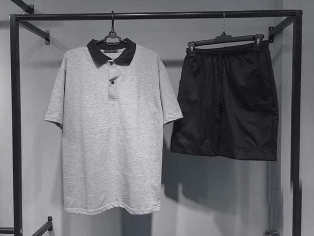 Áo Thun PoLo Mix Tay Lửng Màu Mới Ảnh Thật