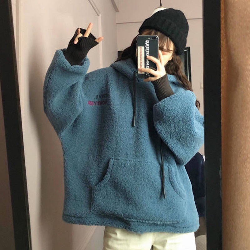 Áo Hoodie Dài Tay Giả Hai Lớp Phong Cách Preppy