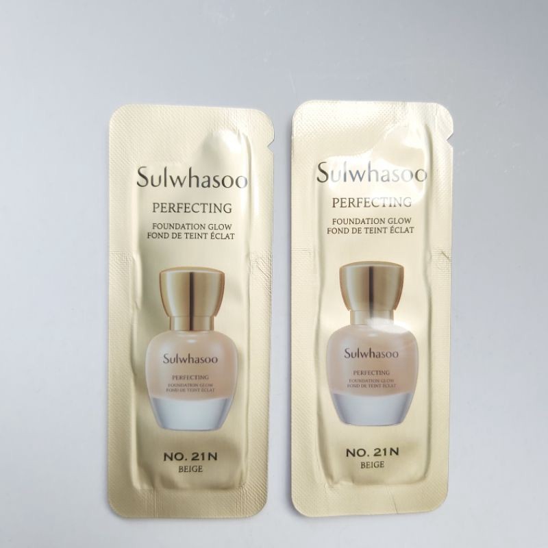 [1ml[ Gói sample Kem Nền Siêu Che Khuyết Điểm, giữ tone 12h, dưỡng trắng da -  Sulwhasoo Perfecting Foundation Glow 1ml. | BigBuy360 - bigbuy360.vn
