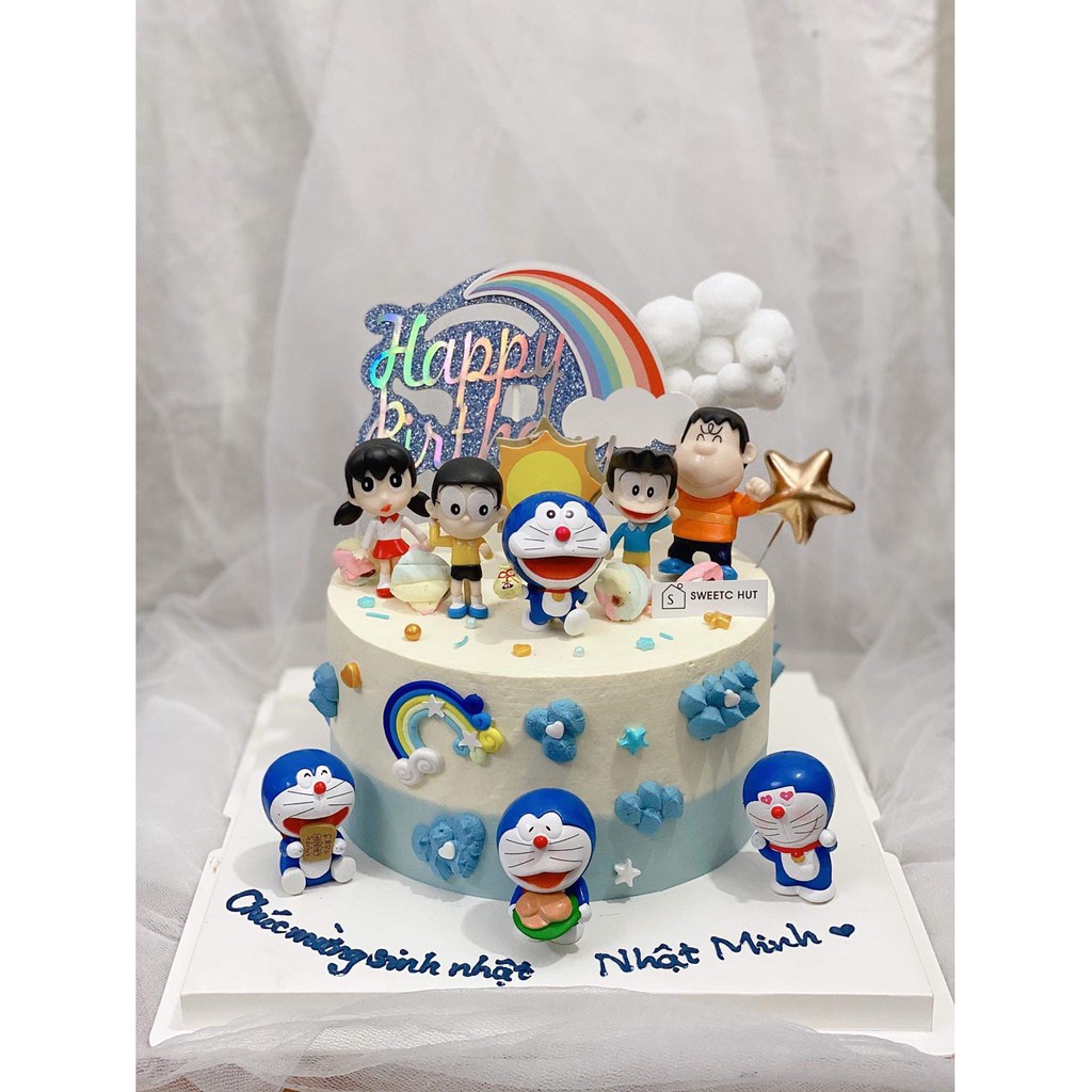 Bộ Mô hình Doraemon - Trọn bộ 8 Mô hình: Nobita Jaian Suneo Shizuka Doraemon - Nobita Chaien Xeko Xuka Doremon - Cao 5~7