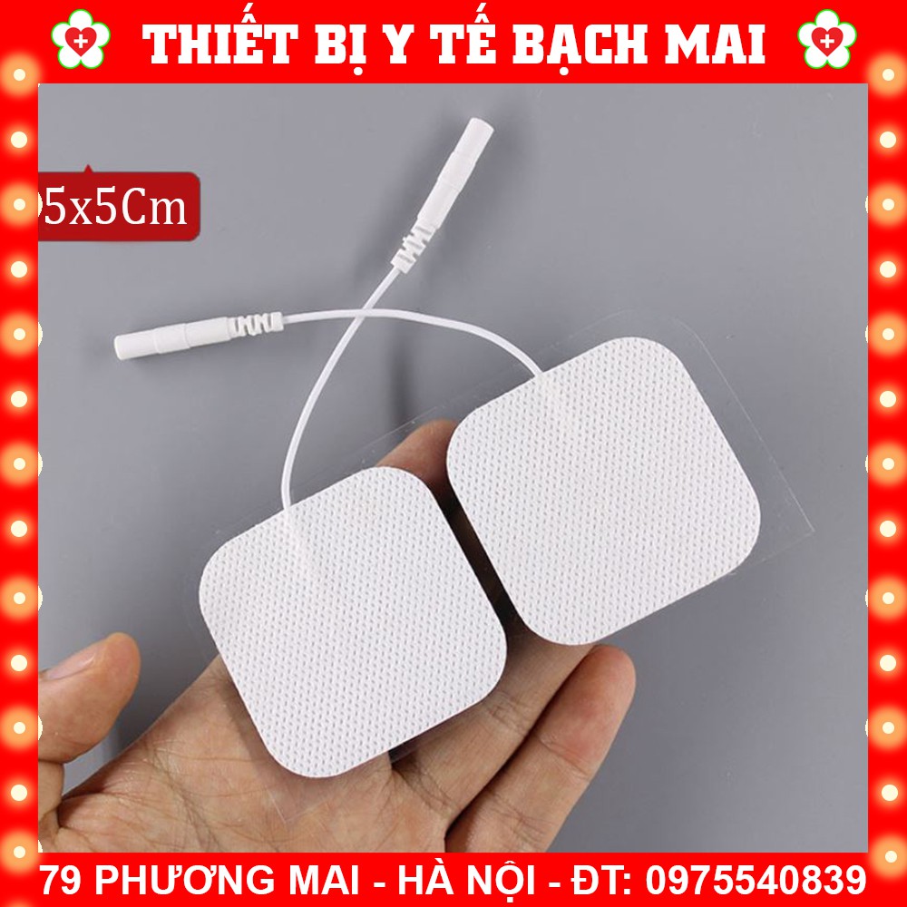 Miếng Dán Xung Điện Có Dây 5x5cm - Cặp 02 Miếng