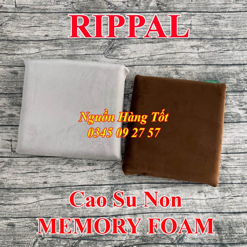 Nệm Ngồi Cao Su Memory Foam RIPPAL 40x40x5cm Cao Cấp - Siêu Êm Ái, Thoải Mái Dùng Cho Văn Phòng, Ghế Gỗ