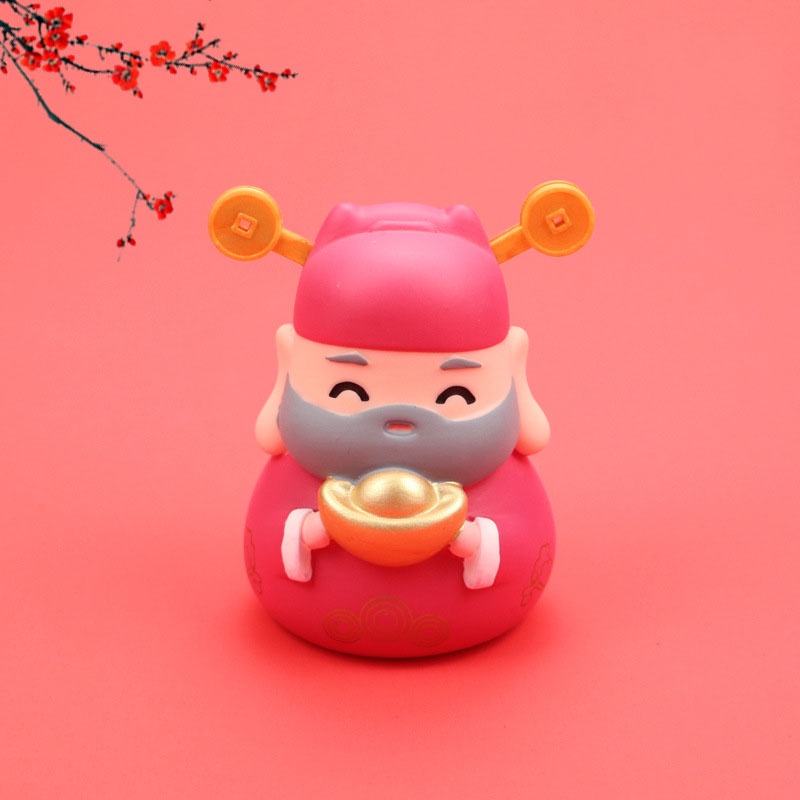 Set mô hình Phúc Lộc Thọ Thần Tài biểu cảm dễ thương trang trí bàn học bàn làm việc nhà cửa quà tặng bạn bè - Ráp