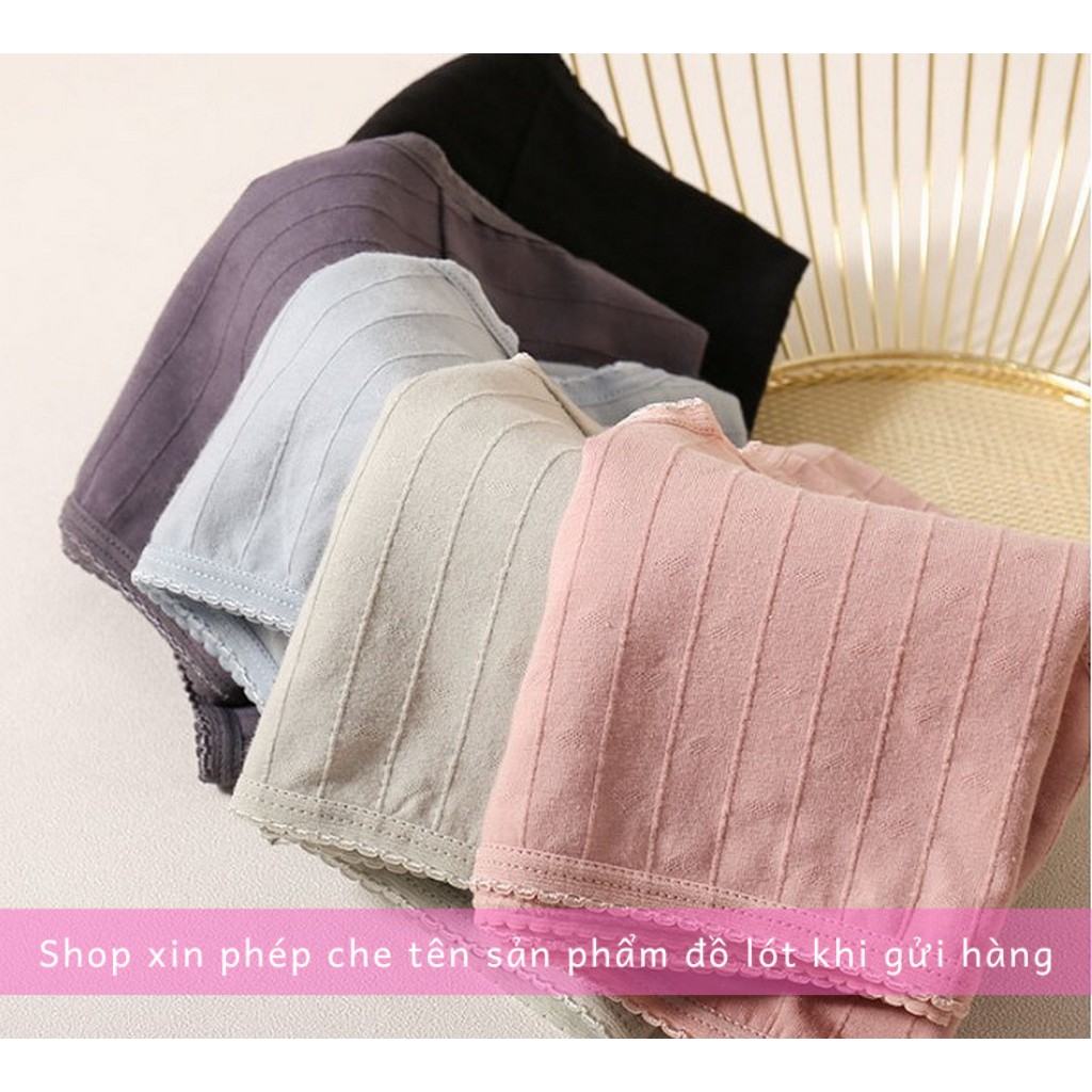 Quần lót cotton kháng khuẩn viền gợn sóng cao cấp QL055