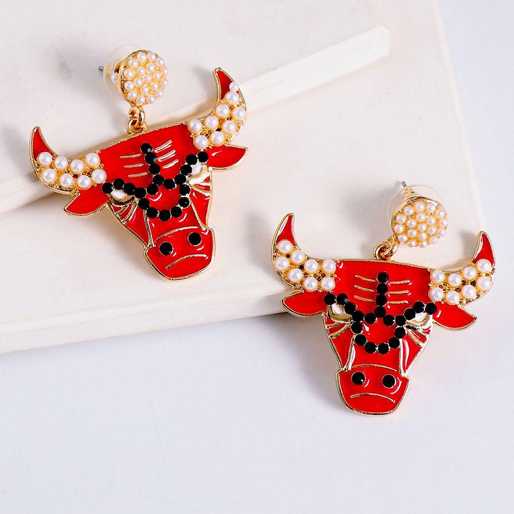 Bông Tai Xỏ Hình Chú Vịt / Ếch / Bò Sữa Dễ Thương Kiểu Hàn Quốc Thời Trang Cho Bạn Gái