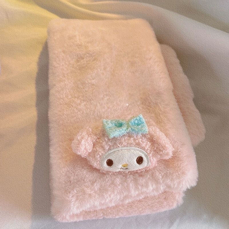 Khăn choàng cổ giữ ấm mềm mại họa tiết hoạt hình dễ thương phong cách Nhật Bản