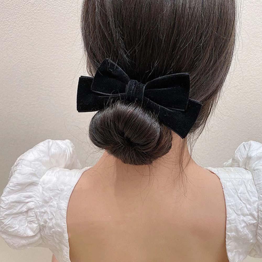 Máy Uốn Tóc Đính Nơ Nhung Đơn Giản Dễ Thương Cho Nữ BERNARDO