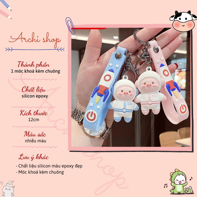 Móc khóa silicon cao cấp thám hiểm du hành vũ trụ Play
